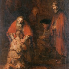 Rembrandt: "il ritorno del figliol prodigo", 1668 - Museo dell'Ermitage S. Pietroburgo