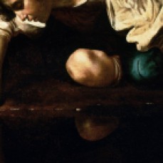 Caravaggio (?) Narciso. 1597-99 - Roma - clicca per ingrandire